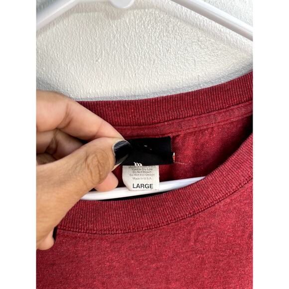 Vintage Y2K Red Harley Davidson Shirt Live Free Flame Banner Oregon Size L - Picture 5 of 5